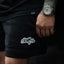 Relaxed Track Sweat Shorts - Black / White - Men's