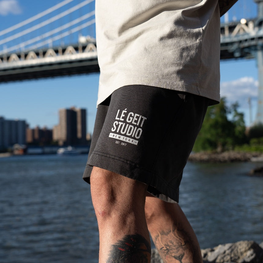 New York Faded Track Shorts - Faded Black - Men's