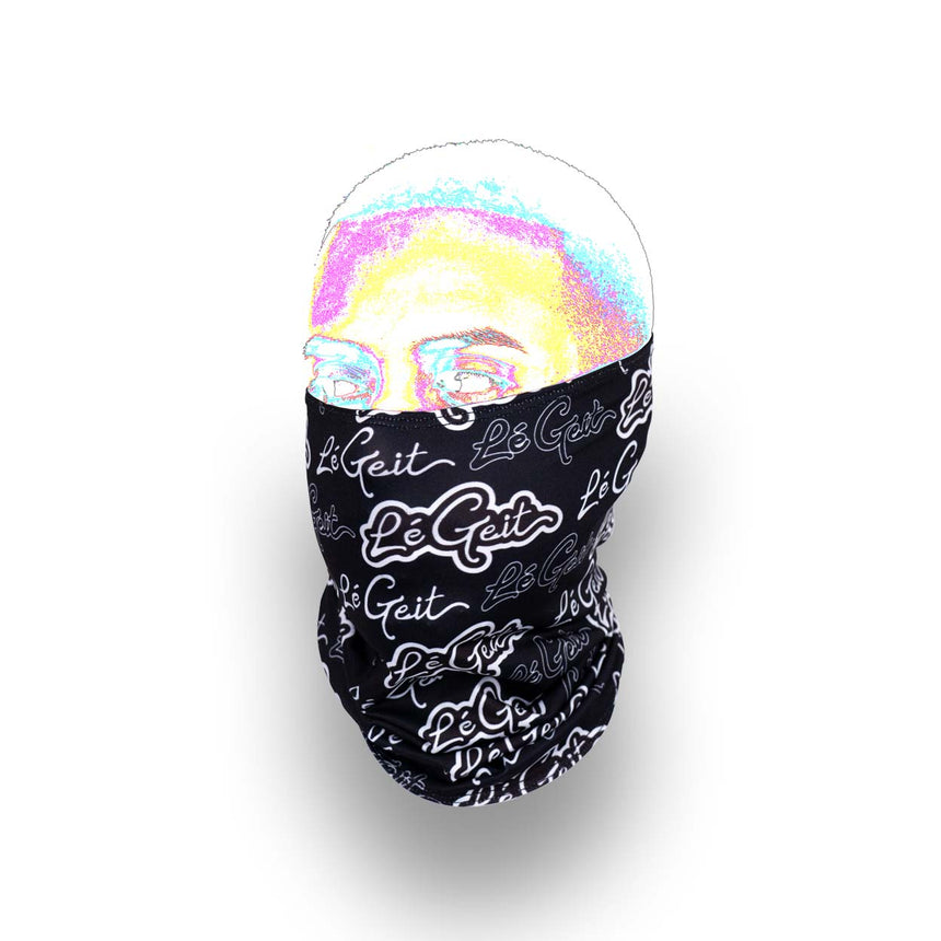 the GOAT Face Scarf - Black / White