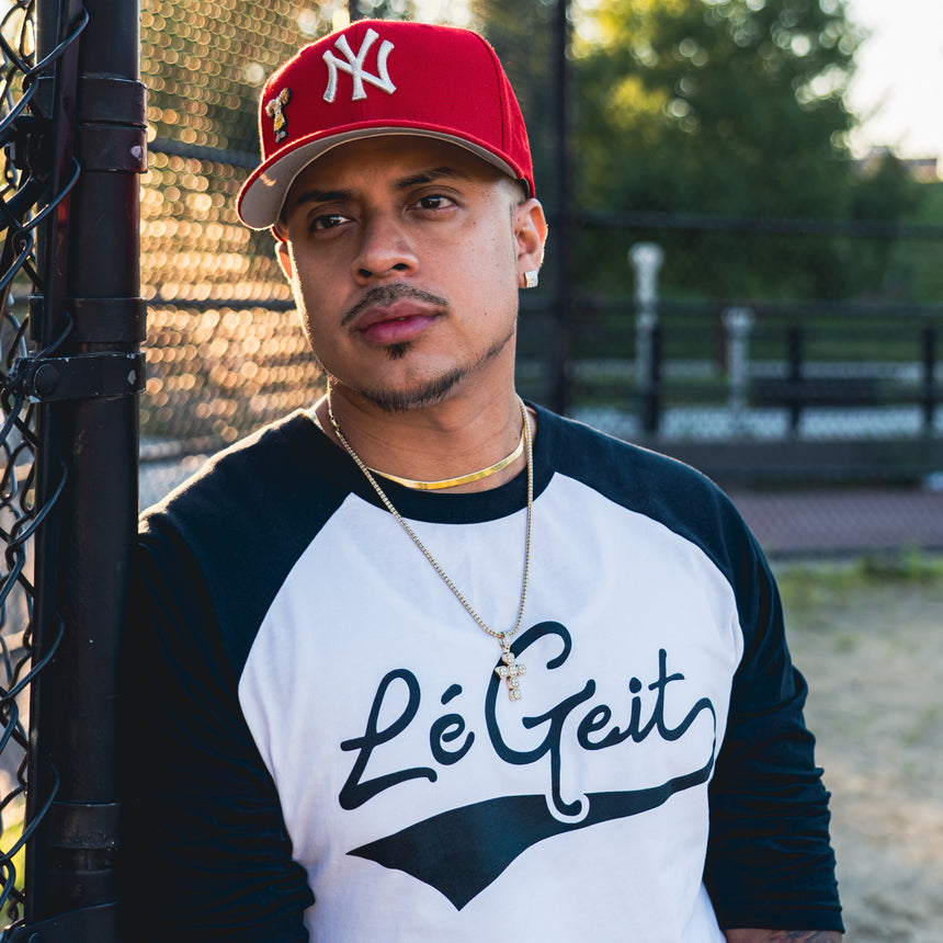 The GOAT Baseball Tee - White/Navy - Men's